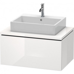 Meuble bas console L-CUBE 400x820x547mm blanc brillant lack
