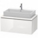 Meuble bas console L-CUBE 400x920x547mm blanc brillant lack