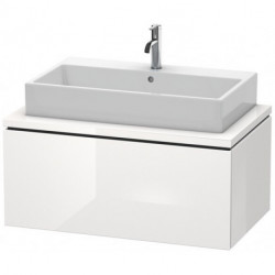 Meuble bas console L-CUBE 400x920x547mm blanc brillant lack