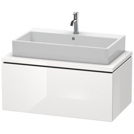 Meuble bas console L-CUBE 400x920x547mm blanc brillant lack