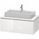 Meuble bas console L-CUBE 400x1020x547mm blanc brillant