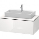 Meuble bas console L-CUBE 400x1020x547mm blanc brillant