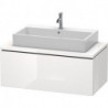 Meuble bas console L-CUBE 400x1020x547mm blanc brillant