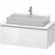 Meuble bas console L-CUBE 400x1020x547mm blanc brillant lack