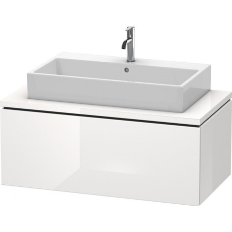 Meuble bas console L-CUBE 400x1020x547mm blanc brillant lack