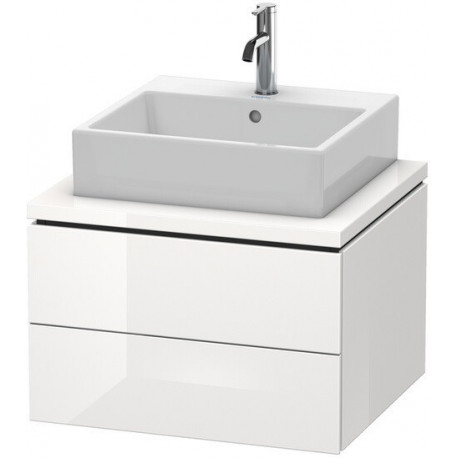 Meuble bas console L-CUBE 400x620x547mm blanc brillant