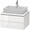 Meuble bas console L-CUBE 400x720x547mm blanc mat