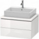Meuble bas console L-CUBE 400x720x547mm blanc brillant