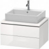 Meuble bas console L-CUBE 400x720x547mm blanc brillant