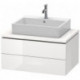 Meuble bas console L-CUBE 400x820x547mm blanc mat