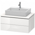 Meuble bas console L-CUBE 400x820x547mm blanc mat