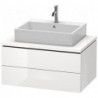 Meuble bas console L-CUBE 400x820x547mm blanc mat