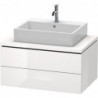 Meuble bas console L-CUBE 400x820x547mm blanc brillant