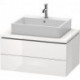 Meuble bas console L-CUBE 400x820x547mm blanc brillant lack
