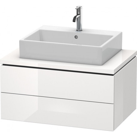 Meuble bas console L-CUBE 400x820x547mm blanc brillant lack