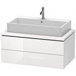 Meuble bas console L-CUBE 400x920x547mm blanc mat