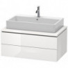 Meuble bas console L-CUBE 400x920x547mm blanc brillant