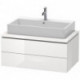 Meuble bas console L-CUBE 400x920x547mm blanc brillant lack