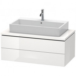 Meuble bas console L-CUBE 400x1020x547mm blanc mat