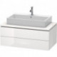 Meuble bas console L-CUBE 400x1020x547mm blanc brillant lack