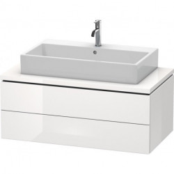 Meuble bas console L-CUBE 400x1020x547mm blanc brillant lack
