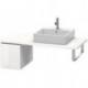 Meuble bas console L-CUBE 400x320x547mm blanc brillant lack