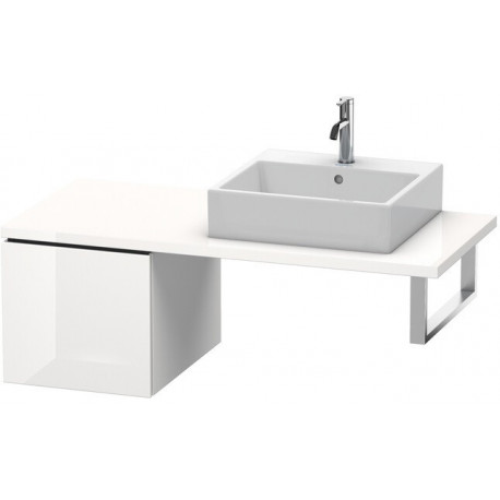 Meuble bas console L-CUBE 400x420x547mm blanc brillant
