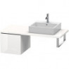 Meuble bas console L-CUBE 400x420x547mm blanc brillant