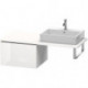 Meuble bas console L-CUBE 400x620x547mm blanc brillant