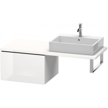 Meuble bas console L-CUBE 400x620x547mm blanc brillant