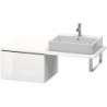 Meuble bas console L-CUBE 400x620x547mm blanc brillant