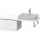 Meuble bas console L-CUBE 400x620x547mm blanc brillant lack