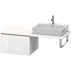 Meuble bas console L-CUBE 400x620x547mm blanc brillant lack