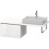Meuble bas console L-CUBE 400x620x547mm blanc brillant lack
