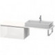 Meuble bas console L-CUBE 400x820x547mm blanc brillant lack