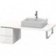 Meuble bas console L-CUBE 400x320x547mm blanc mat
