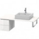 Meuble bas console L-CUBE 400x320x547mm blanc brillant
