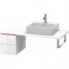 Meuble bas console L-CUBE 400x320x547mm blanc brillant