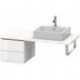 Meuble bas console L-CUBE 400x420x547mm blanc mat