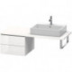 Meuble bas console L-CUBE 400x520x547mm blanc mat