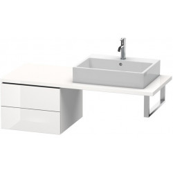 Meuble bas console L-CUBE 400x520x547mm blanc brillant