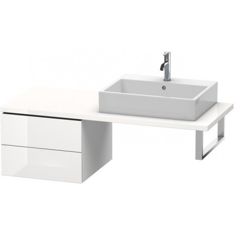 Meuble bas console L-CUBE 400x520x547mm blanc brillant