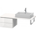 Meuble bas console L-CUBE 400x520x547mm blanc brillant lack