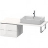 Meuble bas console L-CUBE 400x520x547mm blanc brillant lack