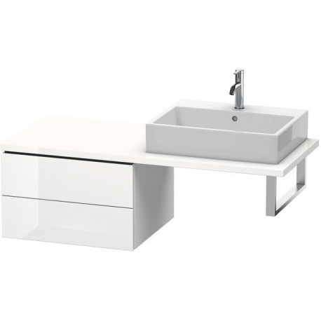Meuble bas console L-CUBE 400x620x547mm blanc mat