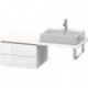 Meuble bas console L-CUBE 400x620x547mm blanc brillant
