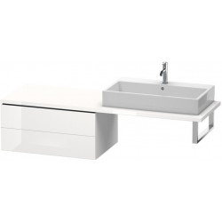 Meuble bas console L-CUBE 400x820x547mm blanc brillant lack