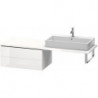 Meuble bas console L-CUBE 400x820x547mm blanc brillant lack