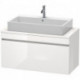 Meuble bas console DURASTYLE 512x1000x478mm basalt matt/blanc mat