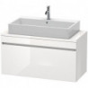 Meuble bas console DURASTYLE 512x1000x478mm basalt matt/blanc mat